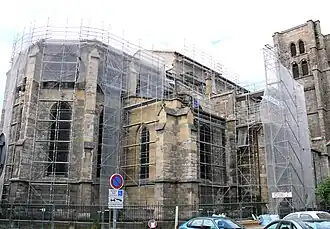 Das Chorhaupt während der Restaurierung