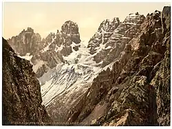 Der Cristallo-Gletscher in den 1890er Jahren