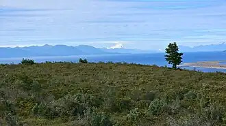 Monte Sarmiento am Horizont in Bildmitte