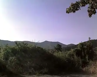 Der Monte Taccone von der Strada della Bocchetta aus gesehen