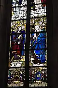 Mittleres Chorfenster, Jesus und Maria