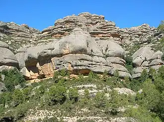 Felsenformation des Gebirges Montsant