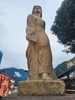 Statue des Giuseppe-Motta-Denkmals, Bellinzona, 1957 eingeweiht
