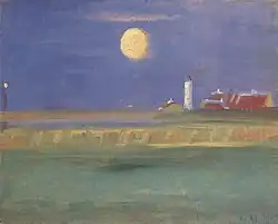 Mondklarer Abend am Leuchtfeuer von Skagen, 1904, Museum Kunst der Westküste, Alkersum