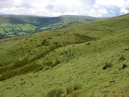 Moräne unterhalb vom Fan Bwlch Chwyth