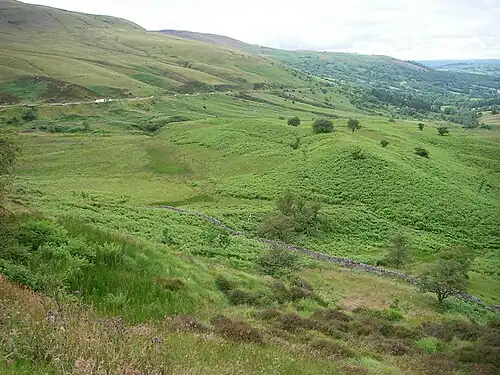 Moränen unterhalb von Craig-y-fro