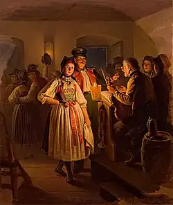 Tanz im Dorfgasthaus, 1854