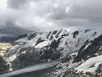 Blick zu Vadret da Morteratsch und Vadret Pers