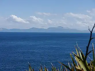 Nordküste von Stewart Island/Rakiura mit Mount Anglem/Hananui von The Bluff aus