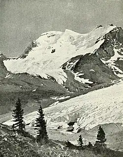 Der Mount Athabasca (3491 m) aus Richtung des Wilcox Pass, 1908