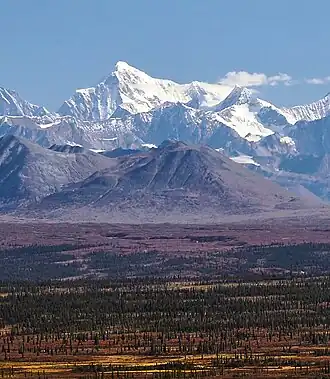 Blick von Südwesten auf den Mount Balchen