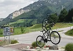 Mountainbike-Skulptur