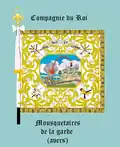 Vorderseite der Standarte der „Compagnie du Roi“ (1. Kompanie oder Graue Musketiere)