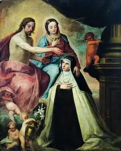 Die Vision der Hl. Maria Magdalena von Pazzi, Pedro de Moya