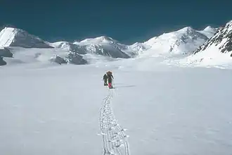 Bergsteiger-Route zum Mount Churchill über den Klutlan-Gletscher