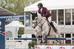 Mubarak Al Rumaihi auf Naomi bei der Lausanne International Horse Show 2013