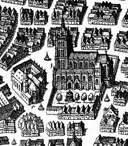 Ulmer Münster um 1643, von Merian