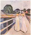 Frauen auf der Brücke (1903), Öl auf Leinwand, 92 × 80 cm, Privatsammlung