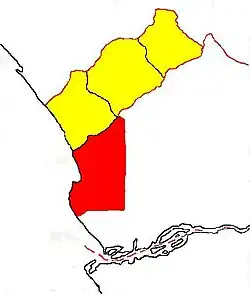 Lage des Munizips Cabinda in der Provinz Cabinda