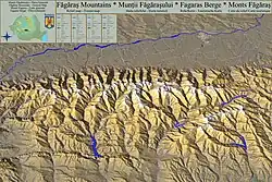 Panoramakarte des Făgăraș-Gebirges