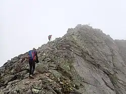 Letzte Meter des Anstiegs am Südwestgrat