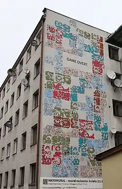 Mural Na koniec swiatata (am Ende der Welt) in Krakau