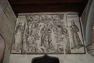 Wandbild Maria Immaculata mit Heiligen