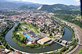 Murschleife mit Augarten, Asia Spa und Altstadt