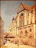 Alfred Sisley: Kirche von Moret mit altem Markt