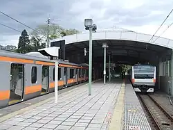 Ansicht des Bahnsteigs