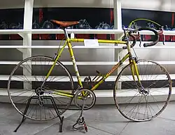 Legnano-Rad, mit dem Ercole Baldini 1958 Straßen-Weltmeister wurde, ausgestellt im Museo del Ciclismo Madonna del Ghisallo