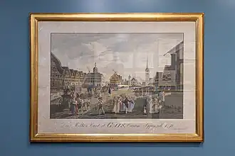 Dorfplatz mit Kurgästen und Schottensepp