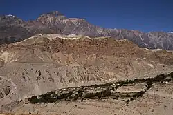 Tangbe über dem Kali Gandaki