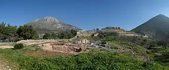 Überblick über die Stadt mit dem Atridenpalast