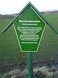 Schautafel zum Myriameterstein an der Windbergbahn