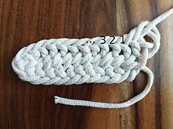 Die Anker­schlingen für die folgende Reihe