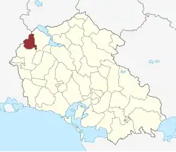 Lage des Haldagerlille Sogn in der Næstved Kommune