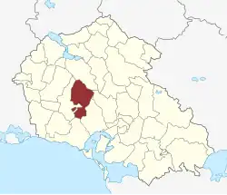 Lage des Vallensved Sogn in der Næstved Kommune