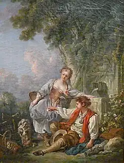 François Boucher, Ausbildung eines Hundes (1768)