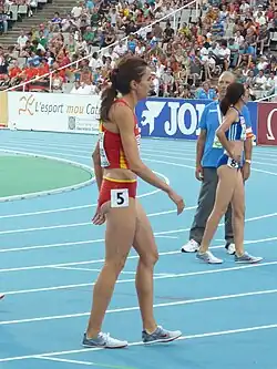 Nuria Fernández (links), Europameisterin von 2010, belegte Rang&nbsp;fünf