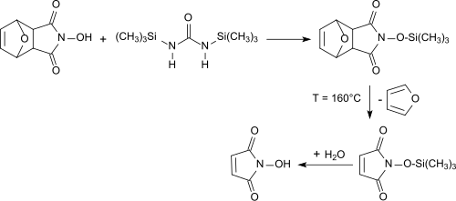 Synthese von N-Hydroxymaleinimid über Trimethylsilylderivat