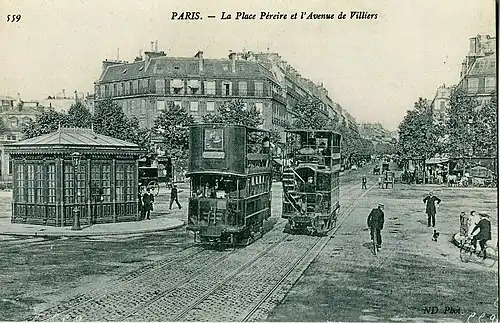 Place Pereire und Avenue de Villiers um 1900