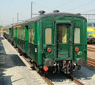 Museal erhaltener M1-Wagen in Saint-Ghislain