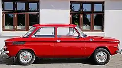 Foto eines NSU 1200 C in rot (Baujahr 1972)
