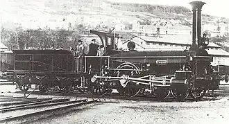 Dampflokomotive „Toess“ Nummer 5 im Hauptbahnhof Zürich