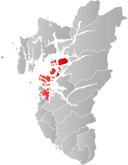 Lage der Kommune in der Provinz Rogaland