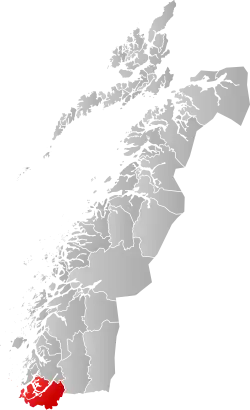 Lage der Kommune in der Provinz Nordland