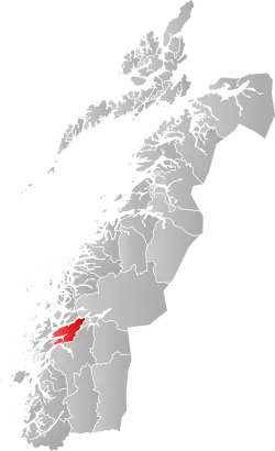 Lage der Kommune in der Provinz Nordland