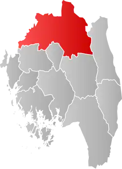 Lage der Kommune in der Provinz Østfold