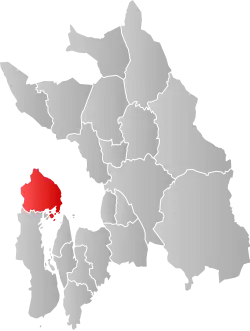 Lage der Kommune in der Provinz Akershus